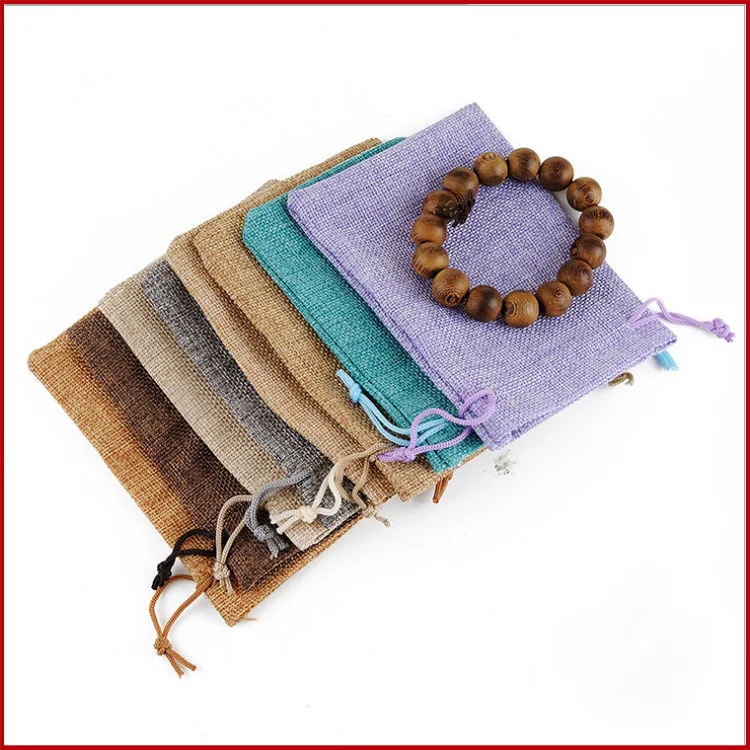 

Jewelry Bags Jute Drawstring Bag Bead Packaging Bags Gift PouchesADS