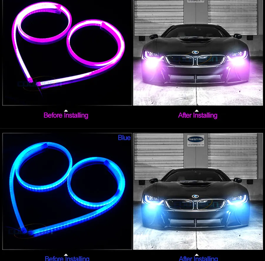 auto lighting car drl daytime running lights signal decor bulb lamp vehicle light (13)