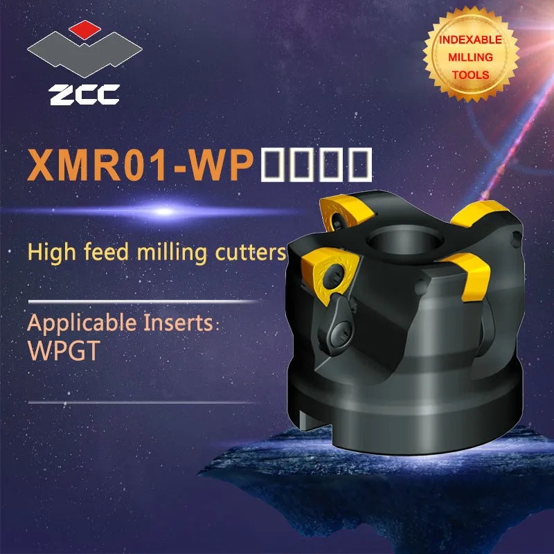 

ZCC.CT high feed milling cutters XMR01 -WP high performance CNC lathe tools indexable milling tools