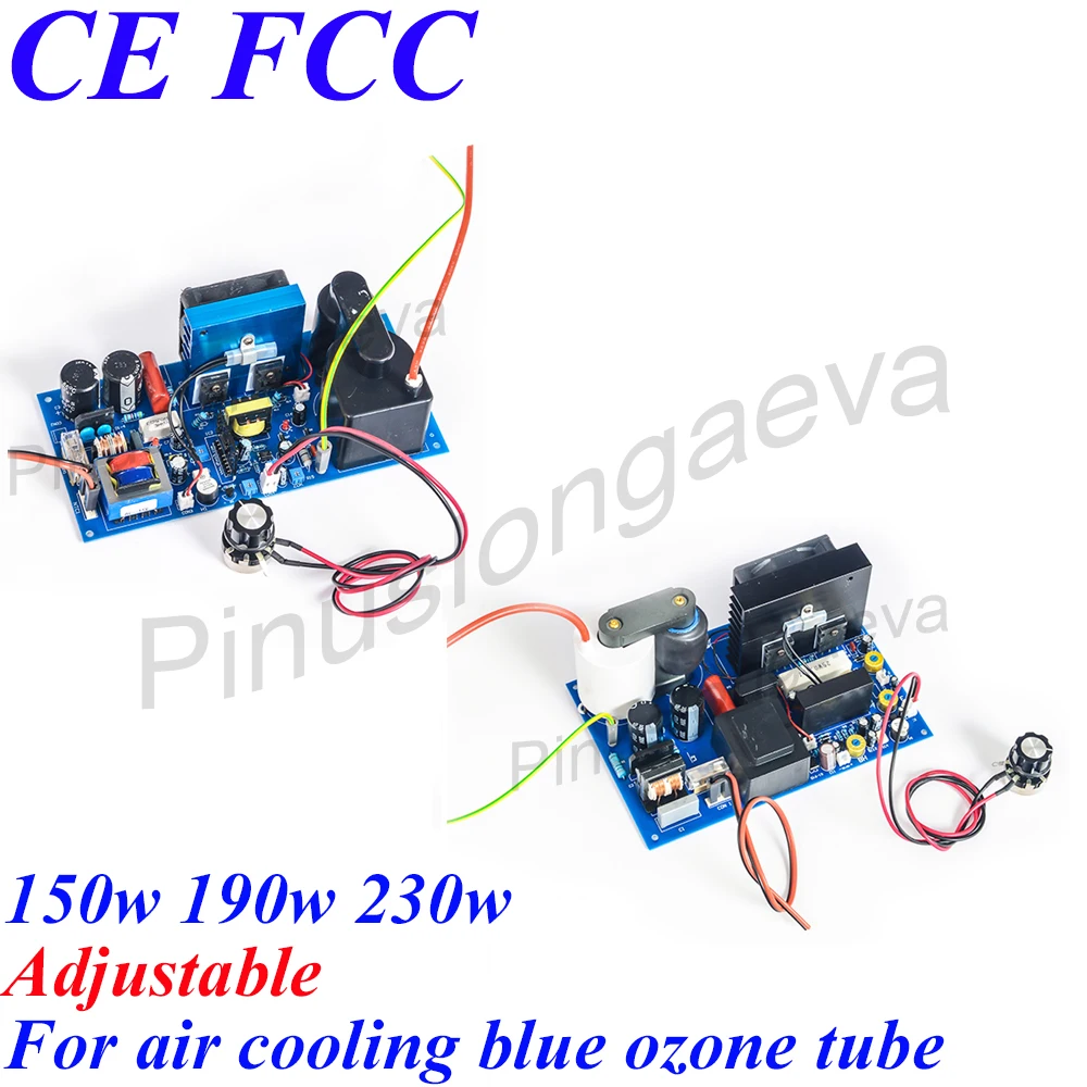 

Pinuslongaeva Ozone PSU for Blue double air cooling ozone tube 150w 190w 230w Adjustable High-voltage power supply