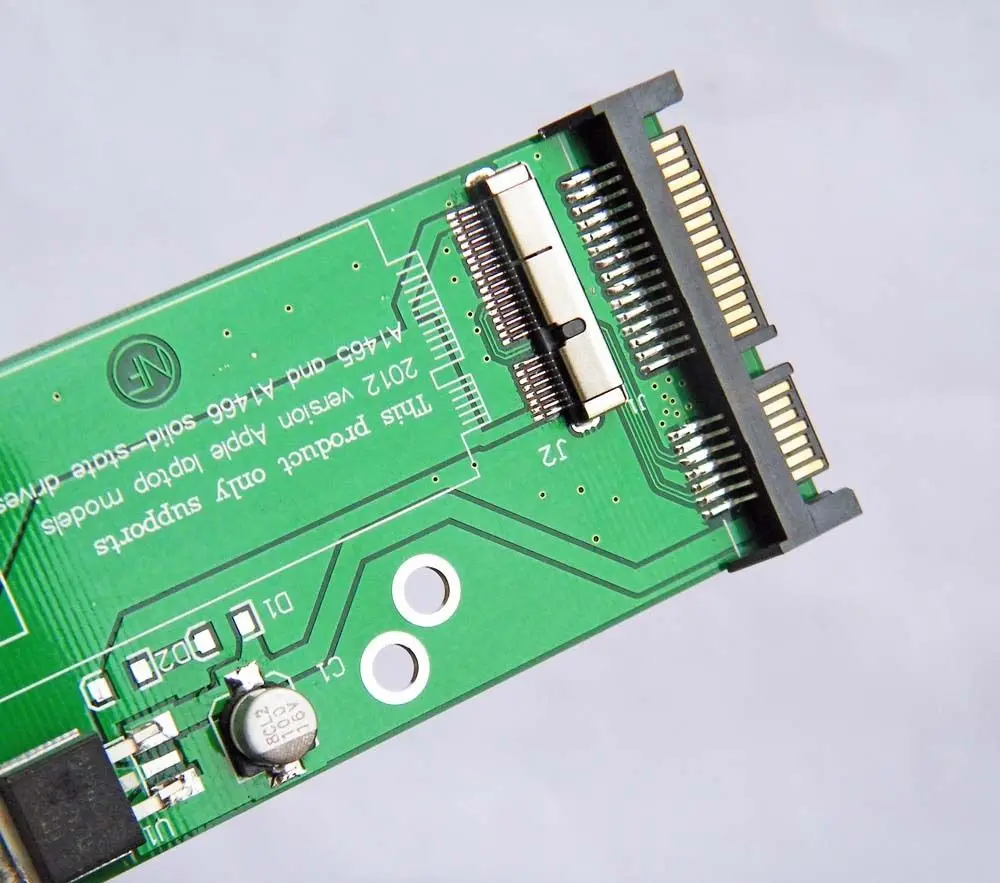 

2.5'' SATA to 2012 Apple MacBook Air A1465 A1466 MD223 MD224 MD231 MD232 SSD MacBook Pro A1398 A1425 7+17 Pin SSD adapter card