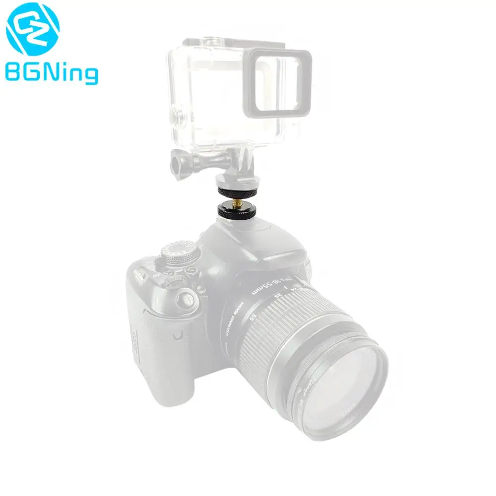 

1/4 Inch Tripod Adapter Screw with 2 Nuts to Hot Shoe Mount Adapter Photography Accessories for DSLR Slr Cameras