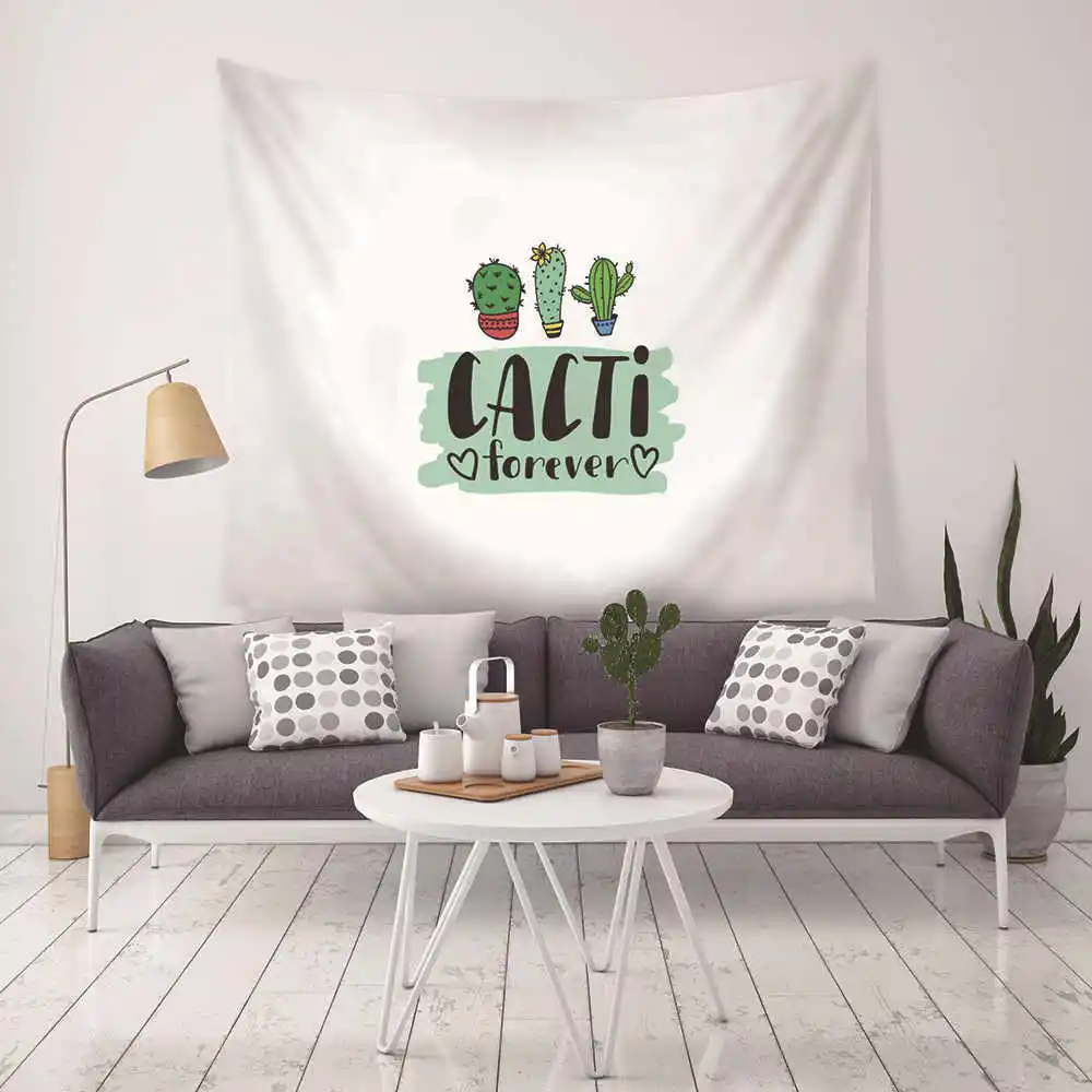 

Mandala Wall Hanging Cactus Macrame Tapestry Green Plant Art Carpet Blanket Yoga Mat Decorative Boho Wall Tapestry For Home