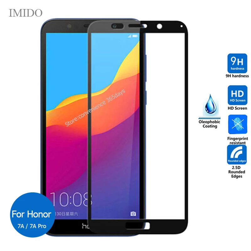 

For Huawei Honor 7A Russia Version Tempered Glass Screen Protector Full Cover 9H Front Safety Glass On Honor7A Dua-L22 Dua L22