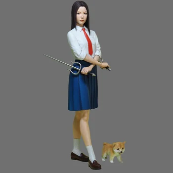 

DIY 1/8 Resin Personage Model Japanese K Armed School Uniform Girl R40