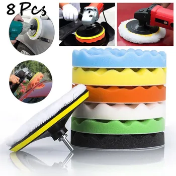 

8 PCS 6 Inch Buffing Sponge Polishing Pad Self-Adhesive Disc Wool Disc Polishing Wax Sanding Pad Auto Detailing Cleaning Tool