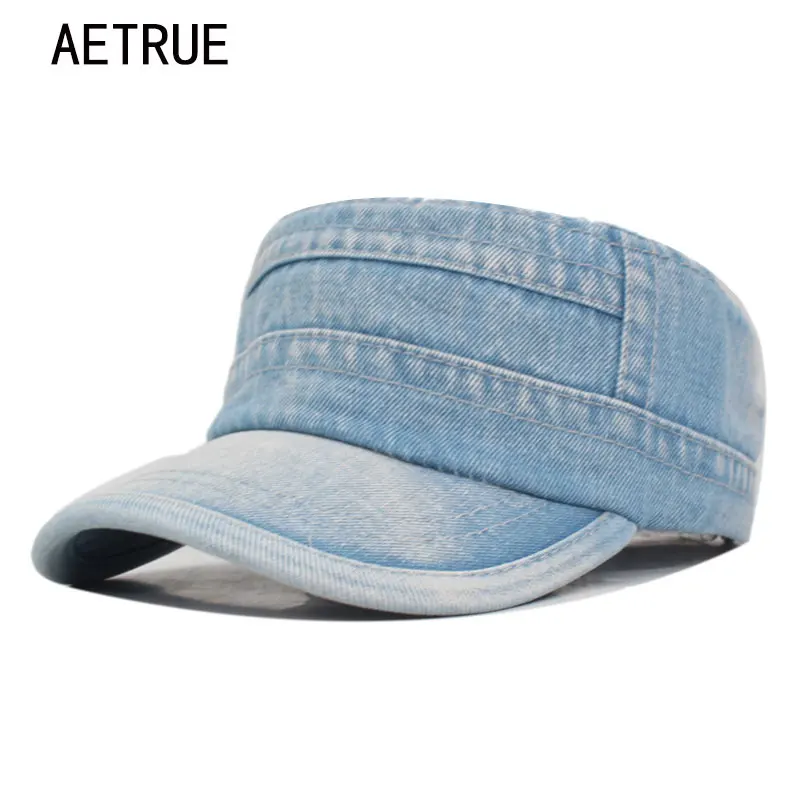 AETRUE мыть Для мужчин Бейсбол Кепки Snapback Кепки s Для женщин джинсы Casquette Bone оснащена папа Шапки для Для мужчин однотонный джинсовый спортивный костюм на низком ходу для женщин, мужские и женские бейсбольные кепки, шапка Кепки