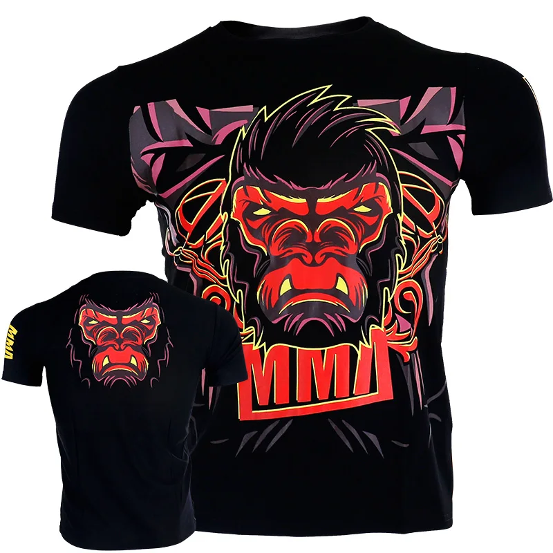 Ashura с коротким рукавом, Спортивная футболка для занятий спортом, фитнесом, Kickboxing Wearsuit, Муай Тай, тренировочная одежда, тренировки по борьбе