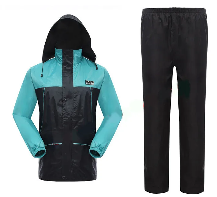 Women Men Raincoat Pants Set 13