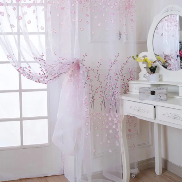 romantische floral sheer tll vorhang fenster drapieren steuerung schal vorhang wohnzimmer vorhang - Wohnzimmer Romantisch romantische floral sheer tll vorhang fenster drapieren steuerung schal vorhang wohnzimmer vorhang - Wohnzimmer Romantisch