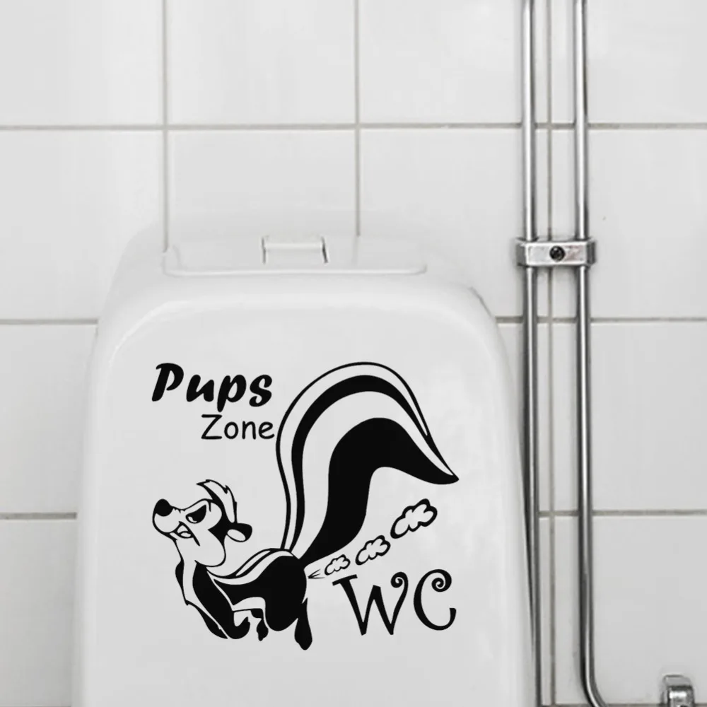 

funny Squirrel toilet stickers wall decorations 362 diy vinyl adesivos de paredes home decal mual art waterproof posters