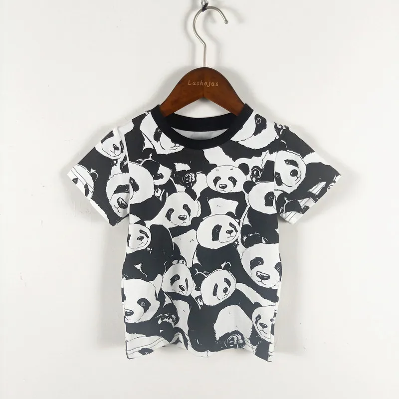 

BOBOZONE 2019 Panda t-shirt for kids boys girls summer tee