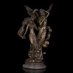 Художественные поделки медные классические западные фигурки ангелов сказочные бронзовые скульптуры винтажная статуя подарок czs-114