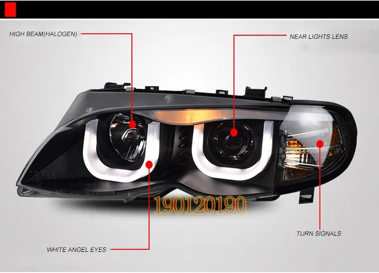 Стильный чехол для BMW E46 316i 318i 320i 325i светодиодный налобный фонарь 2001-2004 Биксеноновая фара светодиодный DRL Автомобильные фары