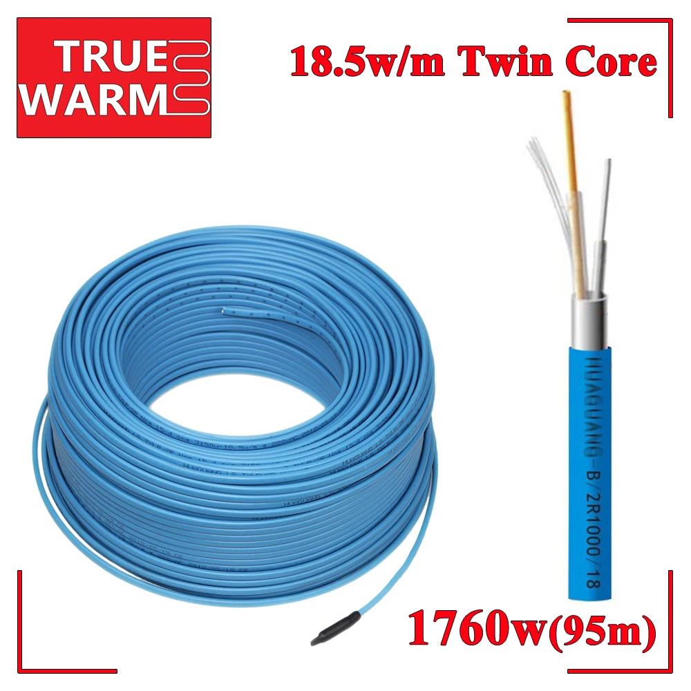 1760W 95M Twin Conductor Heating Cable Of True Warm Floor Heating
