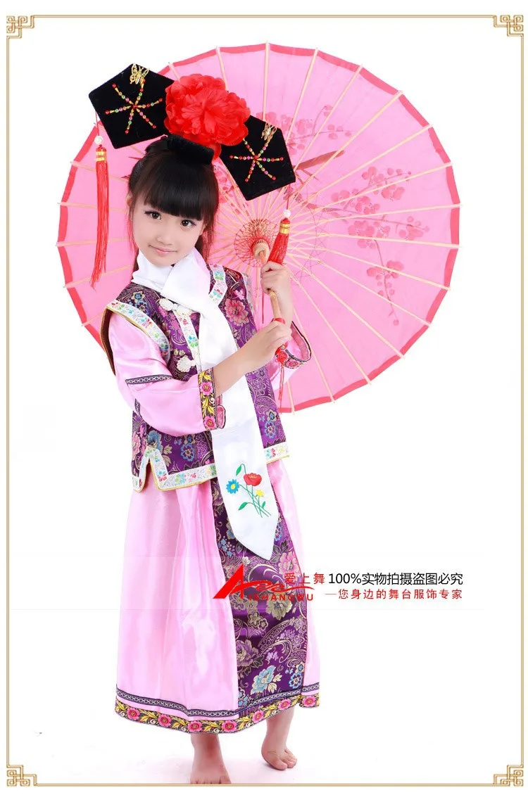 Детский день древний костюм Цин комплекты для принцесс Обувь для девочек производительность Костюмы Ласточка загружен