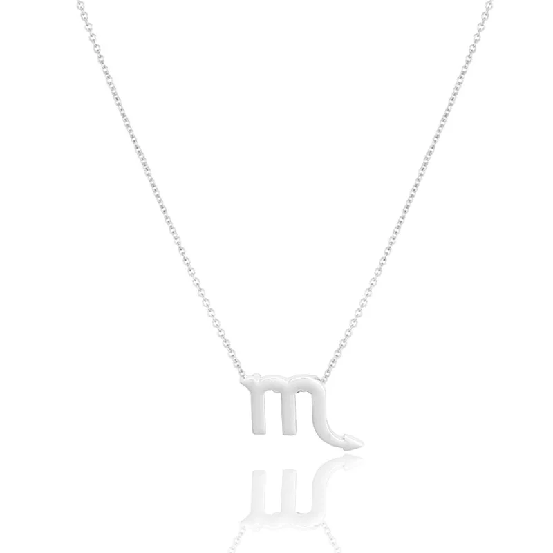 1 шт. Знак зодиака ожерелье 12 Созвездие ожерелье s Небесный Keepsake ювелирные изделия Дева Телец Leo Близнецы Bijoux Femme Мода - Окраска металла: Scorpio