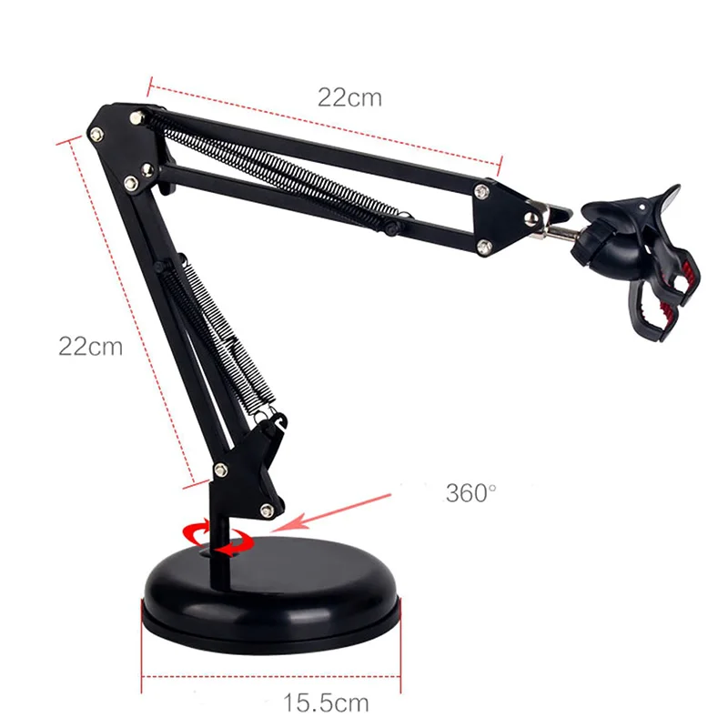 Metal Long Arm Lazy Phone Holder | Mobile Phone Flexible Bed Desk Table Stand Holder Clip Bracket | iPhone Huwei Samsung Stand image 5