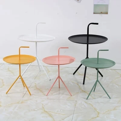 Nordic living room small round several modern minimalist sofa corner table side table small round table metal mini coffee table Nordic living room small round several modern minimalist sofa corner table side table small round table metal mini coffee table