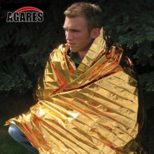 Наружное водонепроницаемое одеяло для спасения при аварийной ситуации, фольга, солнцезащитный крем, тепловое пространство, первая помощь, серебристая шторка армейские Одеяла