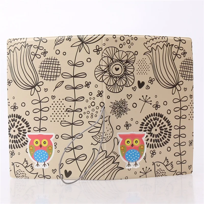 Color the owl passport cover2