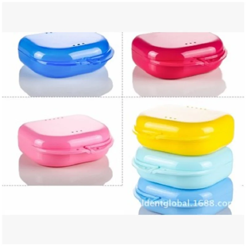 

Organzier Teeth Box Denture Storage Box Case Dental False Teeth Appliance Container Orthodontic Mouth Guard Plastic Storage