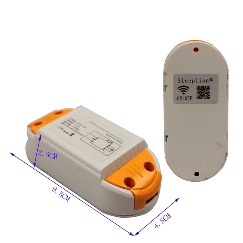 110V 220V 85-250V 2-Key Wall Panel Control Wireless Lights Switch Receiver Relay-2 (1)