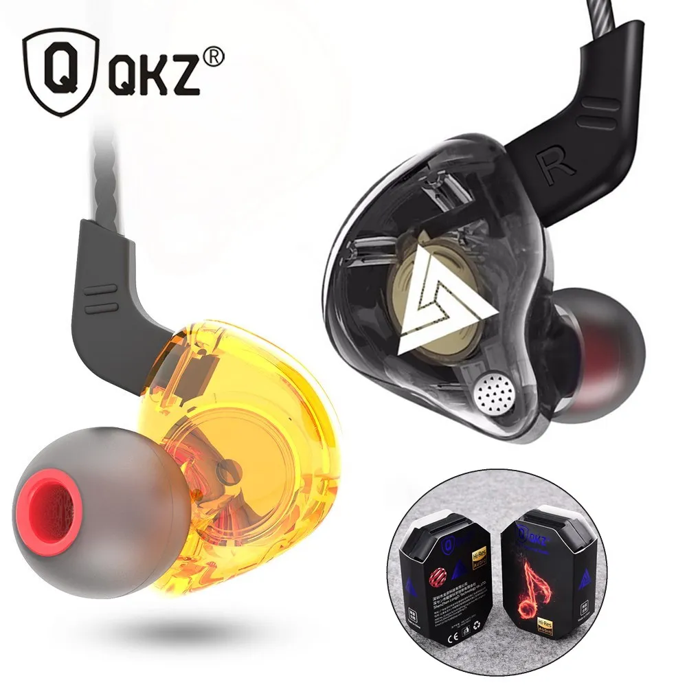 QKZ AK6 ATR HD9 медный драйвер HiFi спортивные музыкальные наушники вкладыши наушники для смартфонов с микрофоном