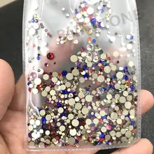 1/упаковка золотые Пришивные АВ Стразы для ногтей смешанные размеры, дизайн ногтей украшения камни блестящие камни аксессуары для маникюра ...(China)