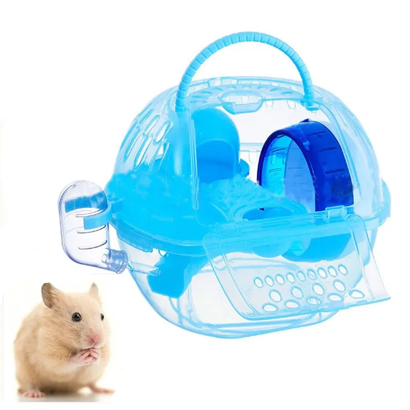 Portable Plastic Mini Hamster Cage Mice Nest Travel Small