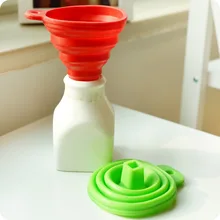 DHL,, 100 шт., кухонные гаджеты, аксессуары для инструментов, Силиконовый складной стиль, воронка, мини, складной, портативный