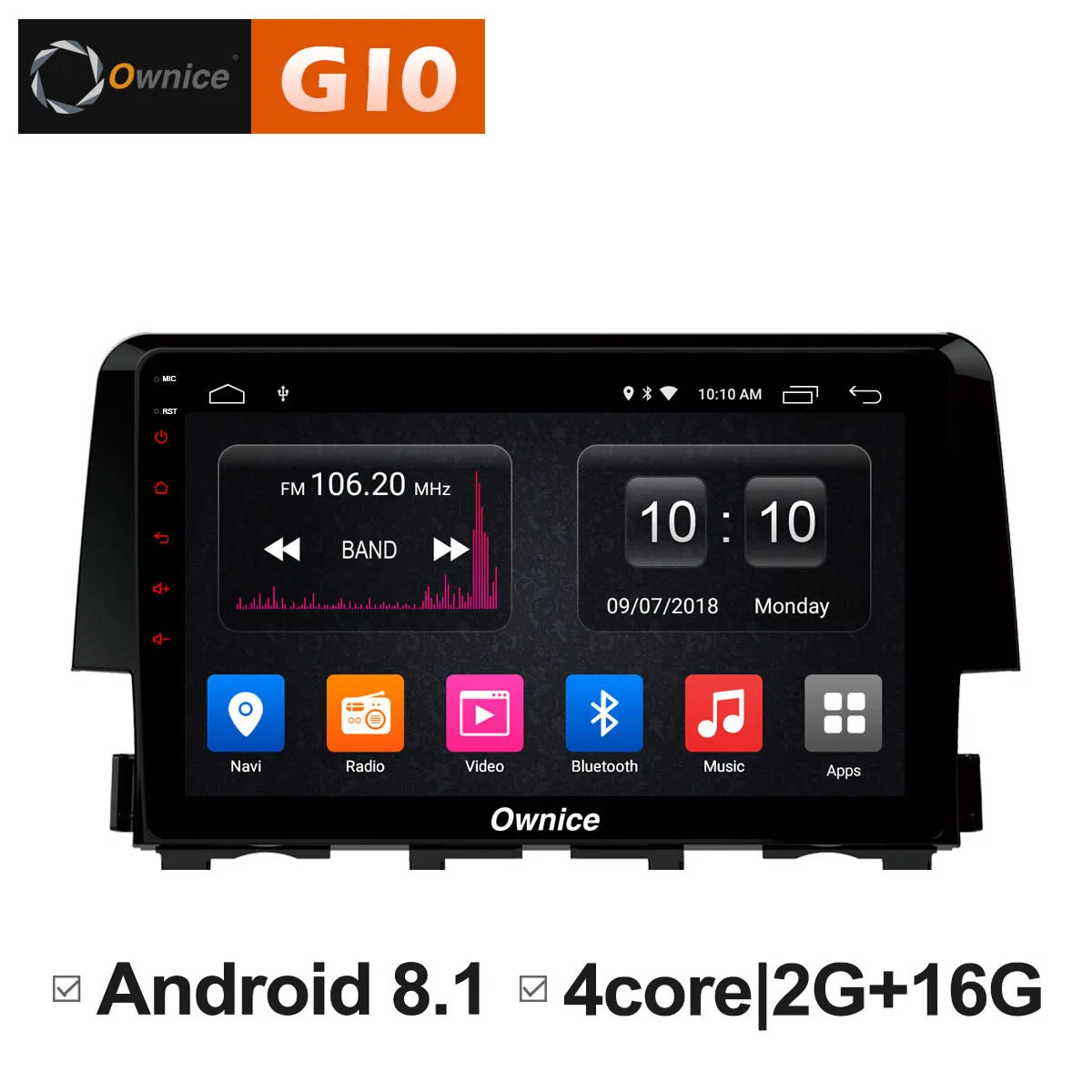 

Android 8.1 Unit Car 2 din Radio DVD GPS Navigation Video Multimedia Player for Honda Civic 2016 4G LTE DAB+ DVR Car Play TPMS
