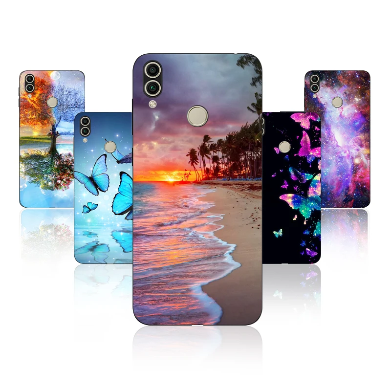 Силиконовый чехол для Huawei Honor 8C 6 26 дюйма мягкий телефона из ТПУ 8 C задняя крышка