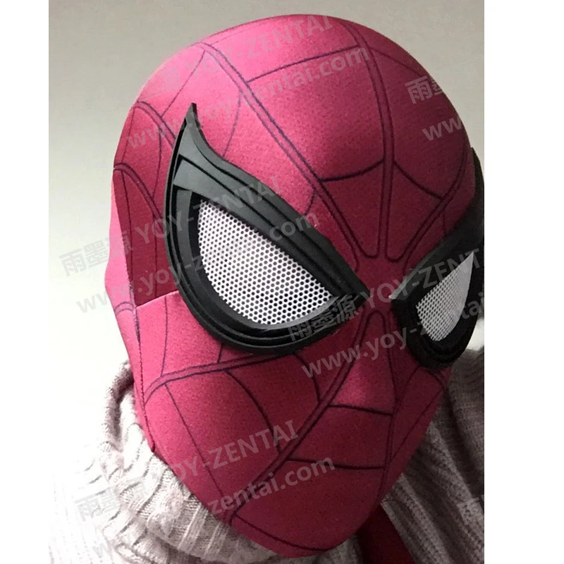 

YOY-ZENTAI New Civil War Spiderman Mask With New Lens Tom Holland Spiderman Mask Spandex Lycra Spiderman Face Mask