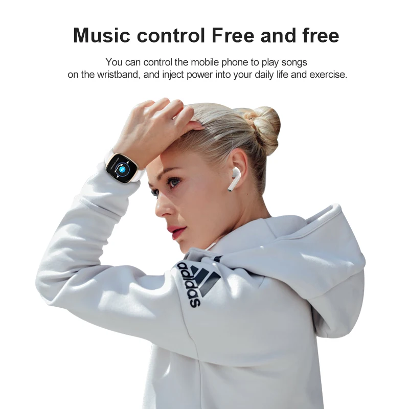 VTIN 1.3-inch IPS Full-Screen Bracelet Waterproof Smart Watch Heart Rate Blood Oxygen Blood Pressure Black/Grey/White