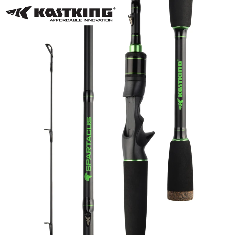 

KastKing Spartacus Rod Carbon Body Casting Fishing Rod with 2 Rod Tips 1.98m 2.13m Baitcasting Rod for Squid Pike Fishing pole
