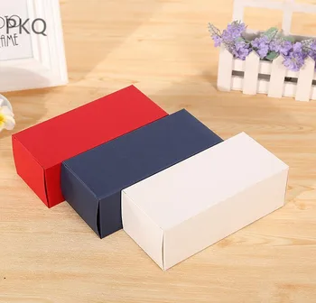 

50pcs DIY paper box white/black/kraft paper Gift box Sunglasses Packaging For Wedding home party candy packaging box with cover