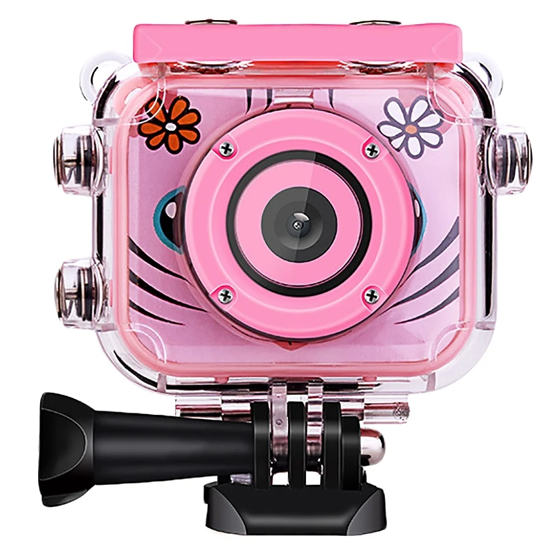 Cute Kids Digital Video Camera 1080p Action Sports Camera 30m Waterproof Built-In Battery Gifts Pre