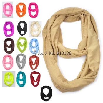 

New Jersey Circle Loop Shawl Infinity Plain Scarf / Snood For Women/Ladies Free Shipping 2018 New Fashion