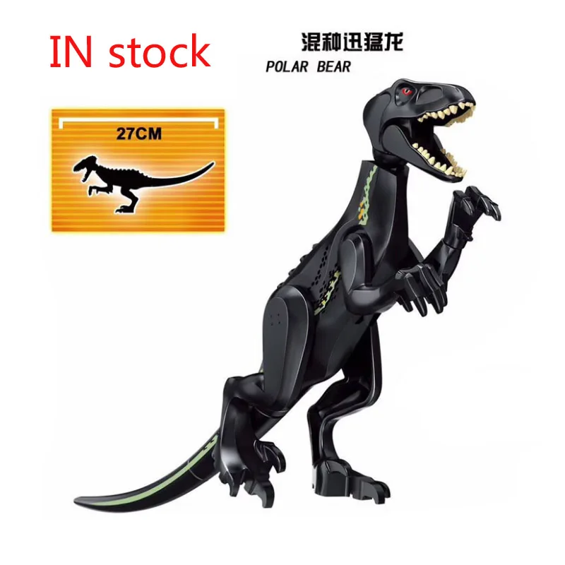 

Jurassic Dinosaur World T-Rex Raptor Triceratops Figure Play Set Big Size Building Block Toy for Boy Compatible with