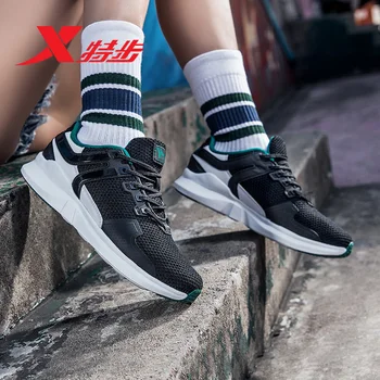 983318326219 Xtep Outdoor Unisex Man Woman Casual White Black Gray Sport Training Couple Lover Walking Shoes 