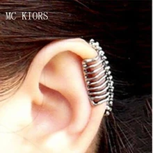 Bohomia Vintage estilo Punk cráneo columna pendientes para mujer sin piercing oreja Clip pendientes hueso brazalete moda diseño clásico(China)