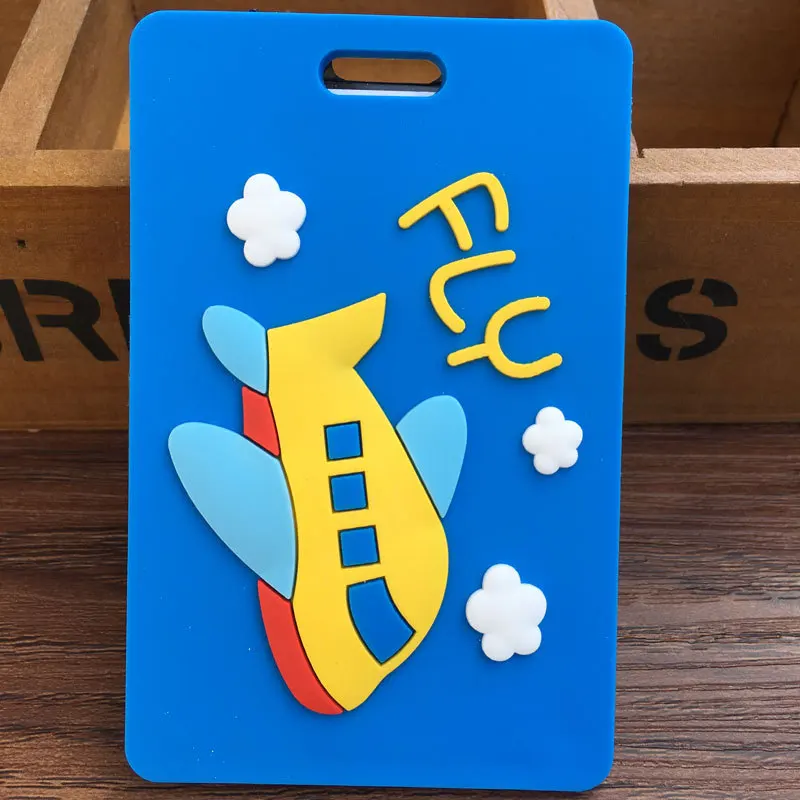 BXJZHTLRZK Travel equipment cute cartoon luggage tag PVC soft rubber bag running Lee boarding pass creative travel luggage tag
