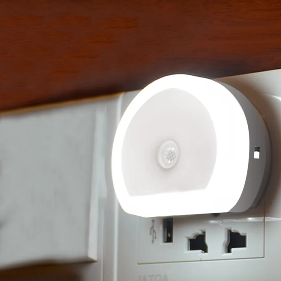Thrisdar Мини светодиодный Ночной светильник с 2 портами(стандарт телефон Зарядное устройство ЕС штекер розетка настенная тарелка атмосферу светильник Сенсор лампы для Спальня для детей