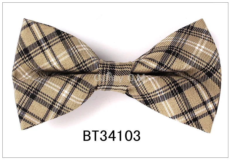 Модный галстук-бабочка для мужчин, Классическая клетчатая галстук-бабочка для бизнеса, свадьбы, бант, для взрослых, хлопок, мужские бабочки, галстуки, желтый галстук
