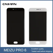 For meizu pro 6 lcd display + touch screen Digitizer Assembly Replacement with frame with assuring High quality 100% tested well