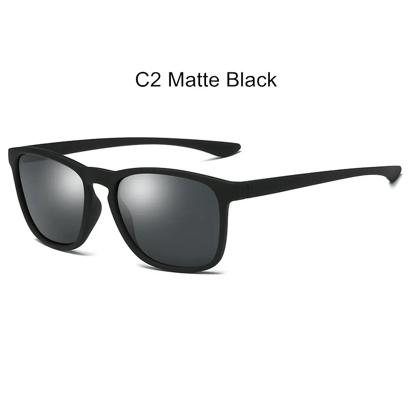 Yooske Мода поляризованные Солнцезащитные очки для женщин Для мужчин Для женщин Винтаж квадратный вождения Защита от солнца Очки очки Для женщин S Для мужчин S спортивные очки UV400 оттенков - Цвет линз: C2 Matte Black