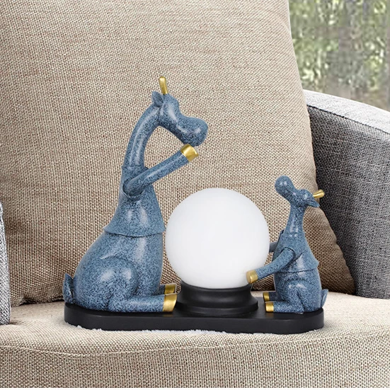Современная творчества персонажей мультфильмов оленя decora настольная лампа для мальчика Детская комната для девочек Спальня Кабинет Потолочный светильник с изображением животного E27