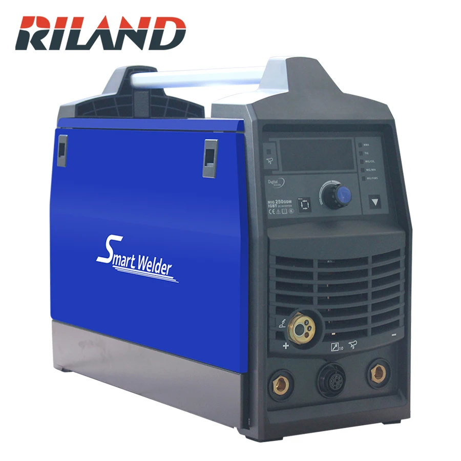 RILAND inteligentny spawacz MIG250GDM 230V jednofazowy MIG SPAWARKA przenośny IGBT MIG TIG MMA spawarka elektryczna maszyna do RILAND inteligentny spawacz MIG250GDM 230V jednofazowy MIG SPAWARKA przenośny IGBT MIG TIG MMA spawarka elektryczna maszyna do