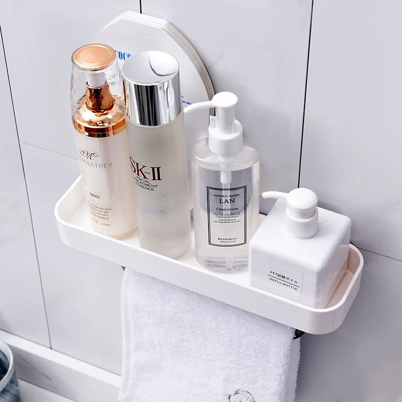 الحمام رفوف الحائط تخزين الرف المنظم للاستحمام حامل المرحاض الالتصاق تخزين الرف اكسسوارات